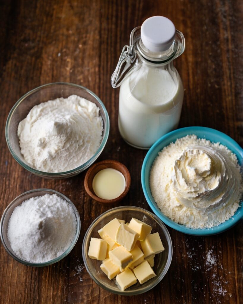 picture of ingredients measured out and ready for mixing