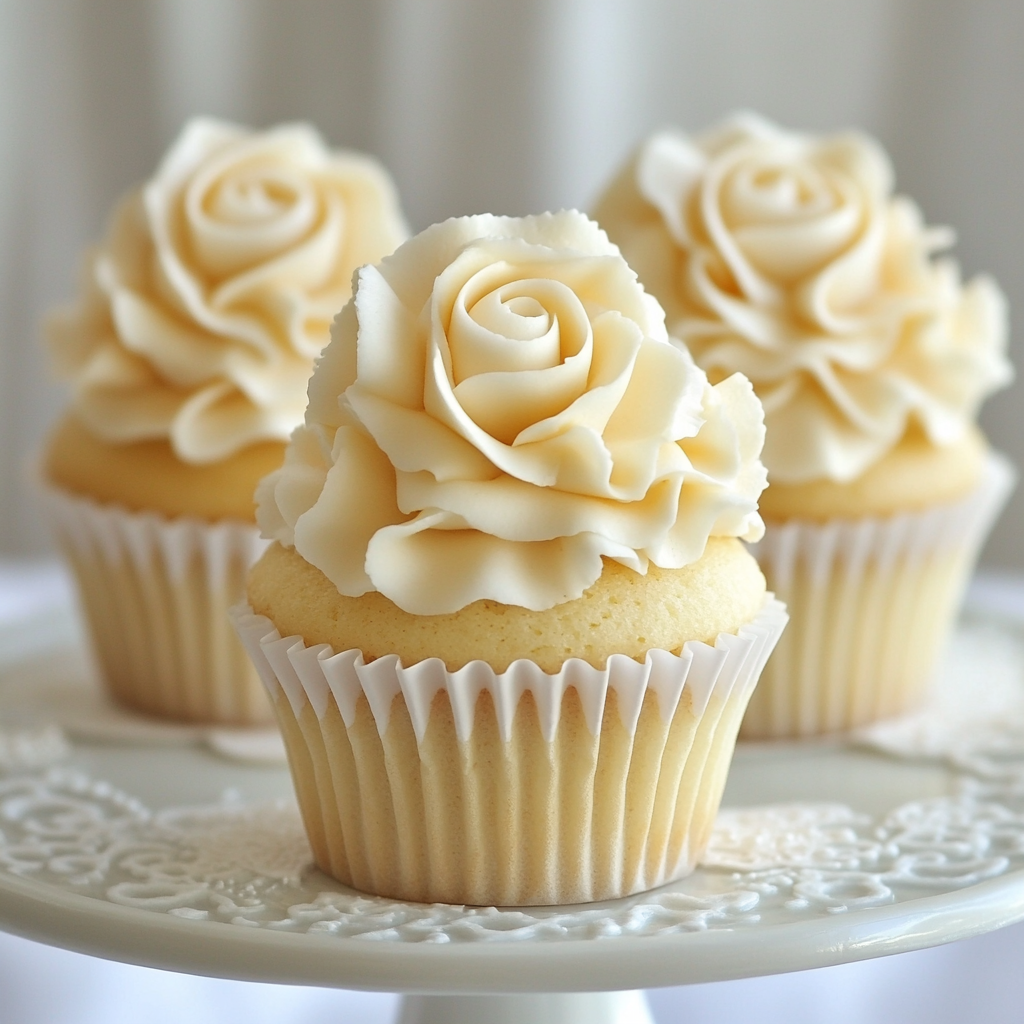 White Wedding Cake Cupcakes Recipe